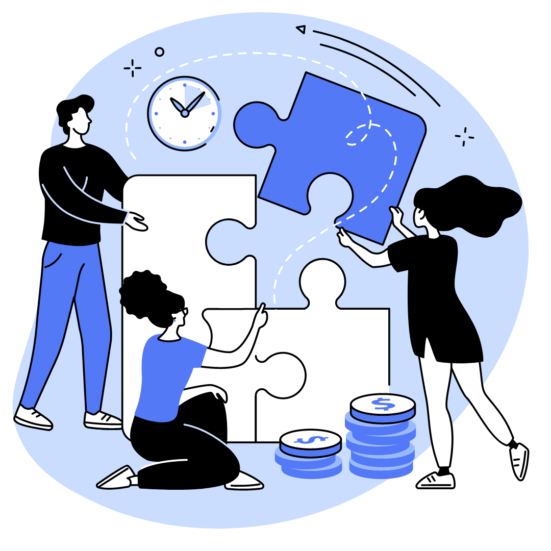 fitting together puzzle pieces