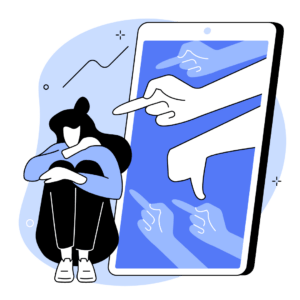 failure concept, pointing and shaming